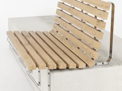 Bench 3D model 6