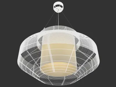 Suspension MESH L BLANC 3D model