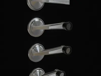 AMT 1955 Chevy Door Handles n Winders set 3D print model