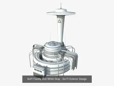 10 SciFi Facility D Collection - Sci Fi Exterior Design 3D Model Pack