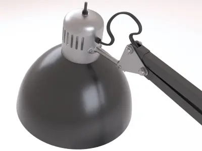Multi-Joint Desk Lamp with Light Bulb 3D model