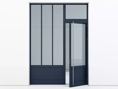 Aluminium door 356 3D model