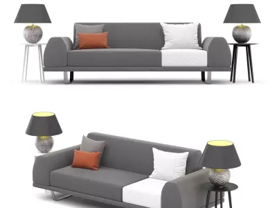 Portland 2 5 seater sofa 3D model