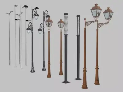 Street Light Set 3D model