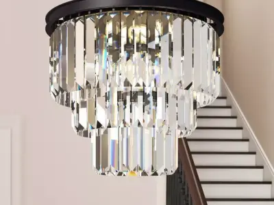 Yazmin Light Unique Tiered Chandelier  3D model