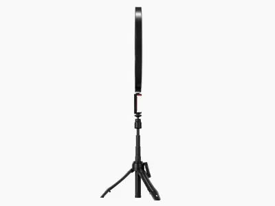 Live streaming tripod with lamp 02 3D model