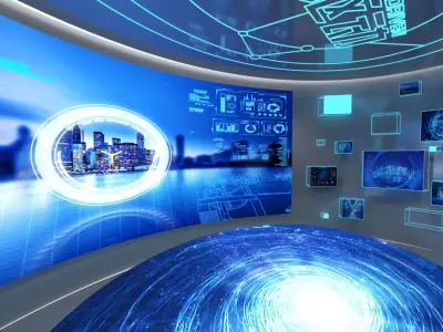 Futuristic Innovation Hall - Immersive LED Stage 3D model