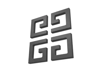 Givenchy Logo v1 001 Free low-poly 3D model