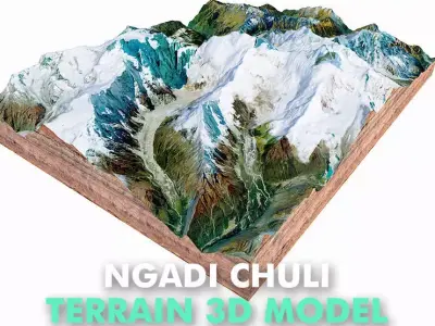 Ngadi Chuli Mountain Nepal 3D model