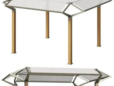 Ethimo shading pergola Cosmo 3D model