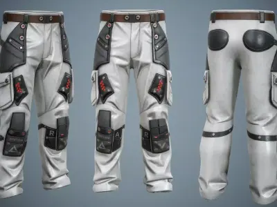 Sci-Fi Pants P01 Low-poly 3D model