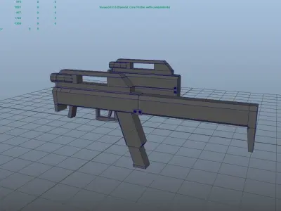 FMG-9 love pistol Low-poly 3D model