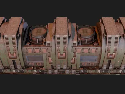 Metal Pump Low-poly 3D model