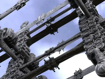 Alien satellite 4  3D model