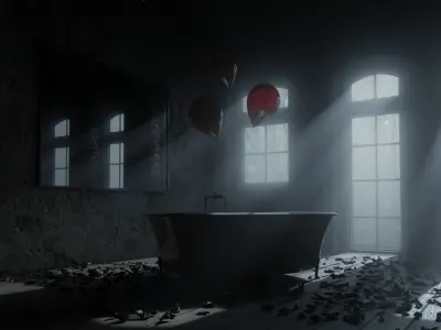 cinematic bathtub  3D model