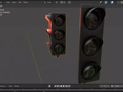 Traffic light 3D Free 3D model