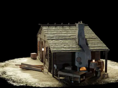 Old Blacksmith House 3D model