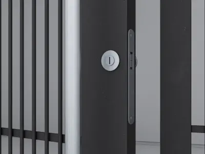 Aluminium door 328 3D model