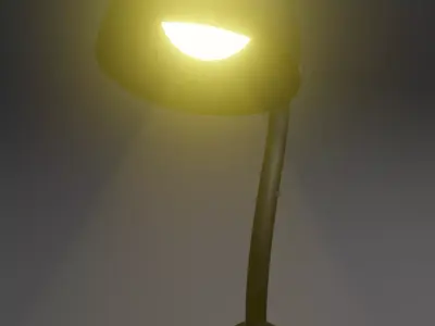 lamp 3d model with light 3D model