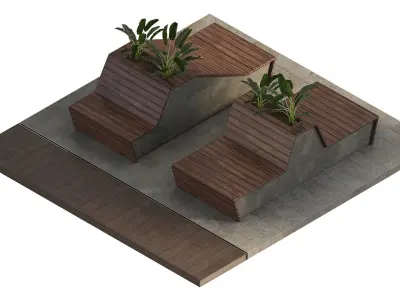 Outdoor furniture 2 3D model