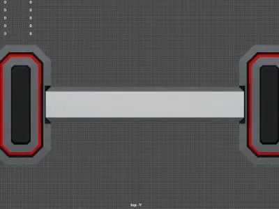 Sliding Door - Frame Low-poly 3D model
