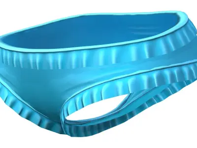 Frill Retro Pin Up Underwear Low-poly 3D model