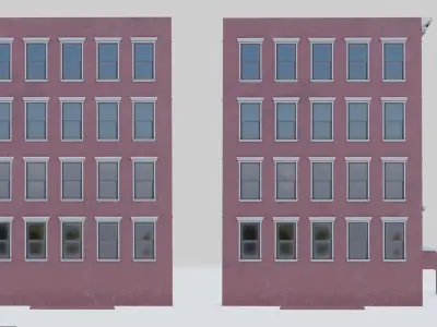 NY apartment building Low-poly 3D model