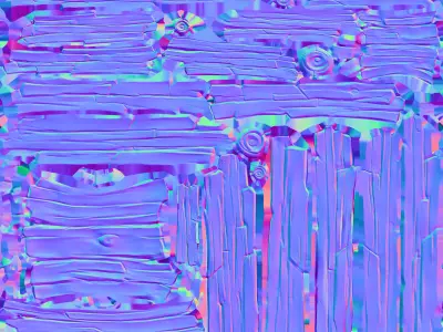 Stylized Wooden Planks Logs Pack Low-poly 3D model