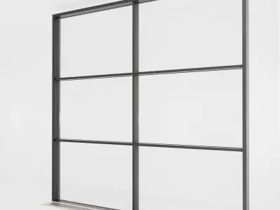 Panoramic glazing Stained glass 55 Low-poly 3D model