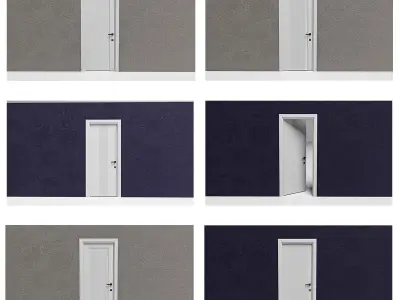 interior doors Low-poly 3D model