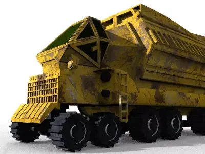 sci-fi  transporter truck orginal design hq printable 3D model