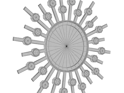 Burst Mirror WLDM7748 3D model