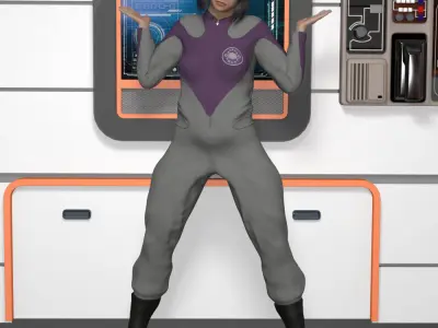 NSEA Uniform for La Femme 2 for Poser 3D model