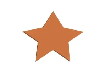 Star 3D - orange 3D model