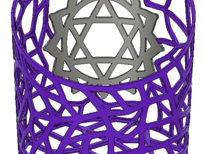 Heart Chakra Glass Vase Holder 3D print model