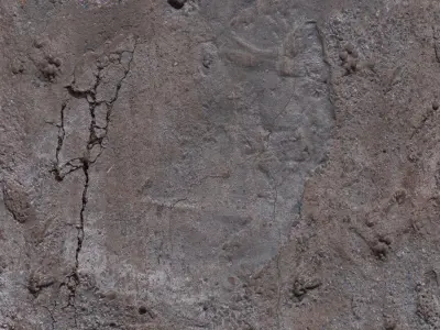 Damaged Concrete Floor PBR Texture