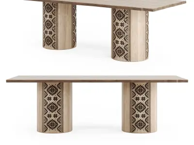 Ethno Rivne Dining Table 3D model