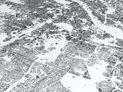 Munich Streets and Buildings 3D model