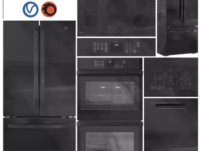 GE Appliance Collection Set 02 3D model
