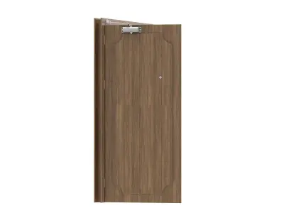 Modern Single Wood Door 3D model