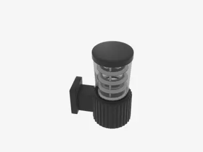 Wall Fence Light Low-poly 3D model