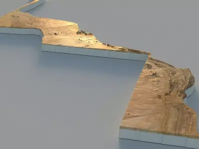 Western Sahara Terrain country   3D model