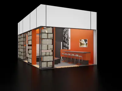 expo booth 9x5m 3D model