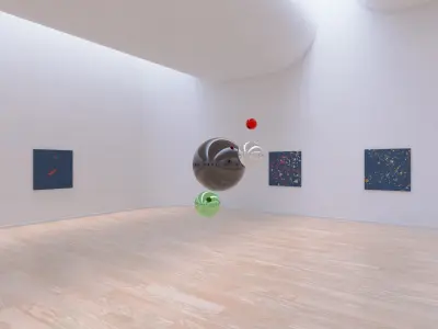 HDRI - Art Museum Gallery Interior 19 - 16384x8192 Texture
