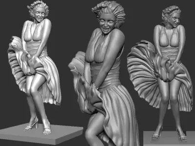 marilyn monroe statue  3D print model