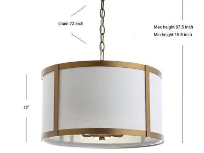 Cassie Statement Drum Pendant - 2 Colour 3D model