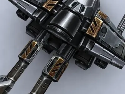 Sci-Fi gunships pack Low-poly 3D model