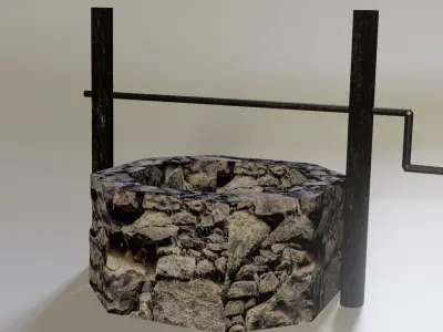 water well Low-poly 3D model