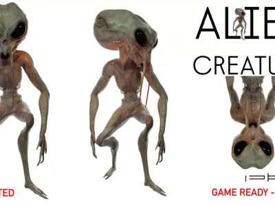 Alien Creature Low-poly 3D model