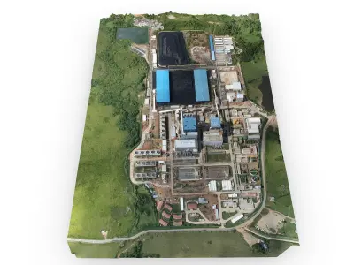 Thermal power plant - coal 164 - 273MW 3D model